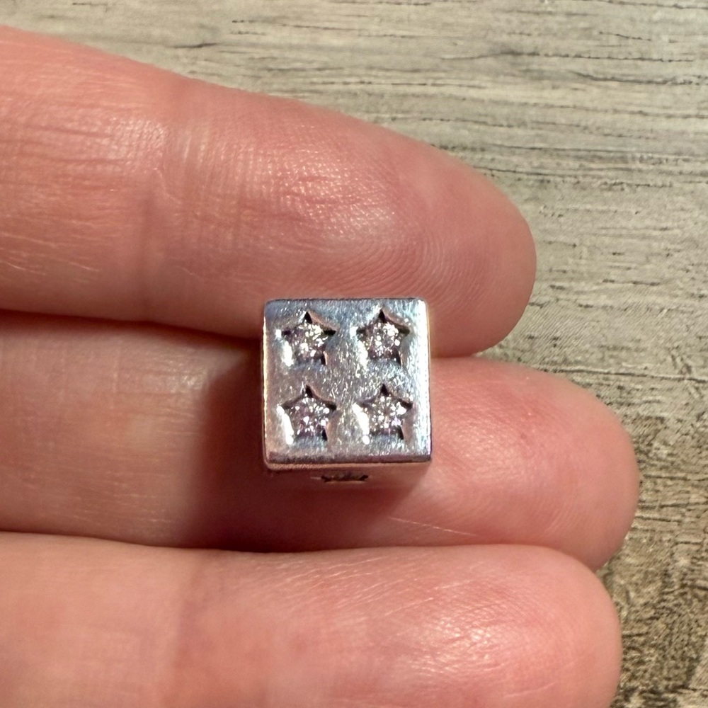 Pandora Sterling Silver Star Dice Charm
